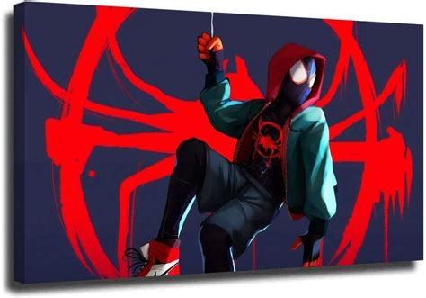 Modern Abstract Oil Painting Miles Morales Spider Man ，giclee Canvas