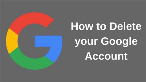 This content is likely not relevant anymore. How to Delete your Google Account - YouTube