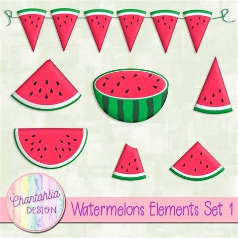 Free Watermelons Design Element To Match The Watermelons Digital Papers
