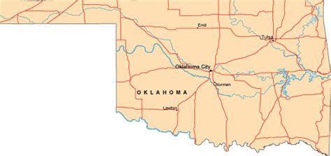 A Map Of Oklahoma United States Map