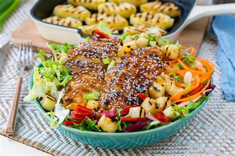 This teriyaki sauce recipe is part of my japanese food series. Teriyaki Chicken Salad with Pineapple + Homemade Teriyaki ...