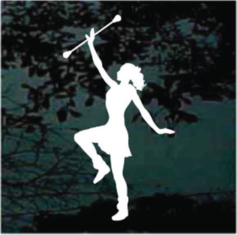 Majorette Baton Twirler Car Decals And Window Stickers Decal Junky
