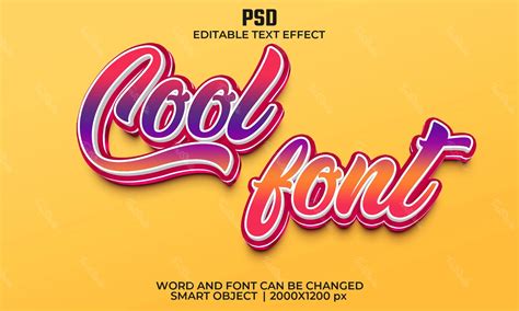 Cool Font Text Effect Photoshop Premium Psd File
