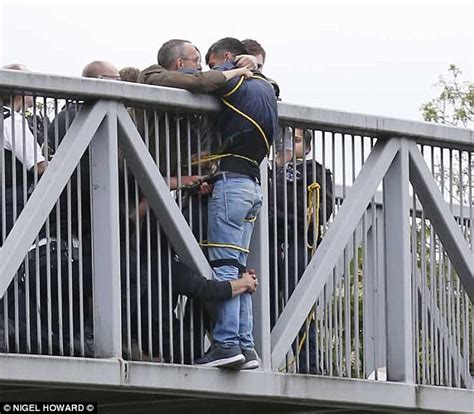 London Police Stop Man Jumping From North Circular Bridge Daily Mail