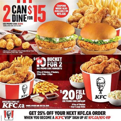 KFC Canada Flyer Special Offer ON June July Shopping Canada