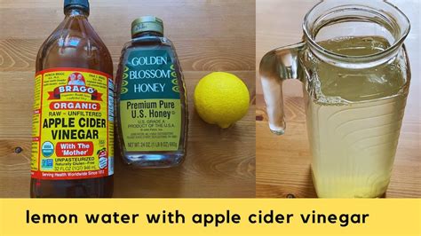 best detox drink lemon water w apple cider vinegar simple recipe youtube
