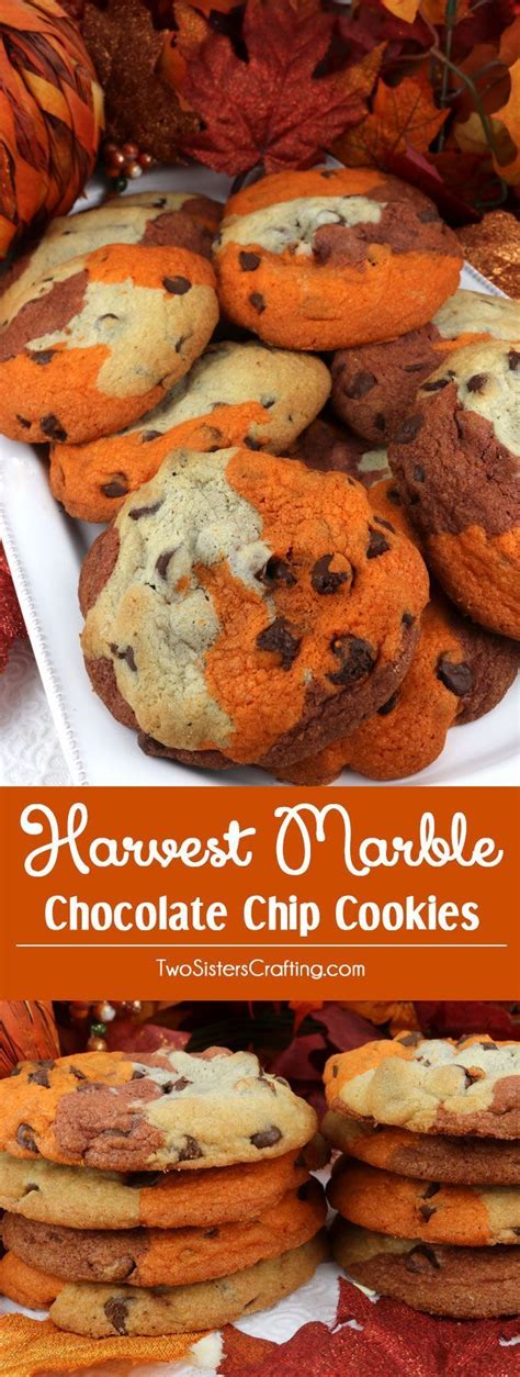 Harvest Marble Chocolate Chip Cookies Recipe Thanksgiving Food