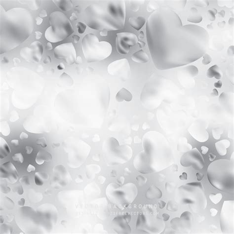 Light Gray Love Heart Background