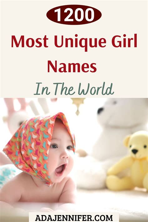 1200 Most Unique Girl Names In The World Ada Jennifer