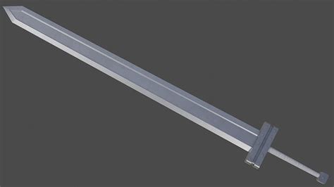 3D Model Guts Sword From Berserk VR AR Low Poly CGTrader