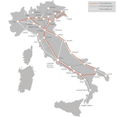 Trenitalia Network Map