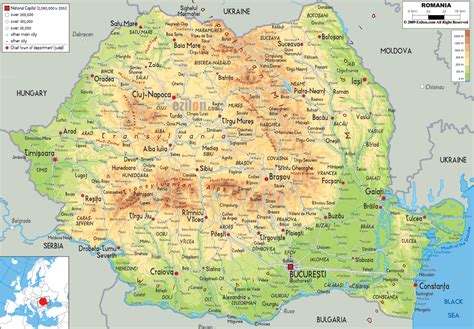 Rumunija Geografinių žemėlapių Rumunija Geografia Total™