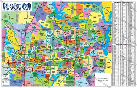 Dallas Fort Worth Zip Code Map Zip Codes Colorized Otto Maps Gambaran