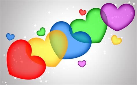 Colorful Hearts Wallpaper Holiday Wallpapers 27366