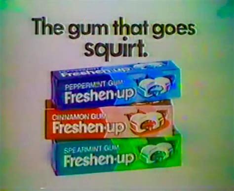 Freshen Up With The Gum That Goes Squirt Nostalgia