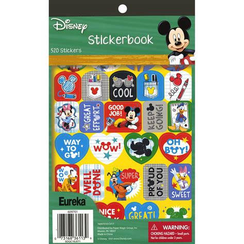 Mickey Mouse And Friends Motivational Sticker Book By Eureka