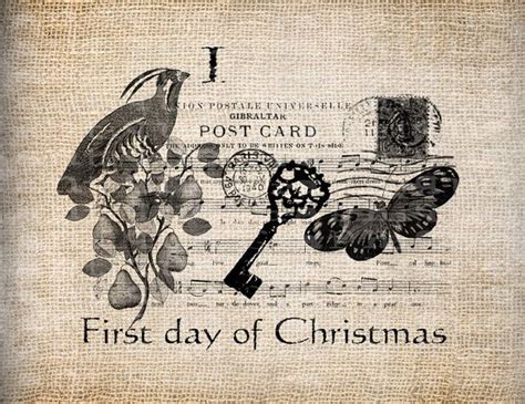 Antique Twelve Days Of Christmas All Twelve Days Digital Download For