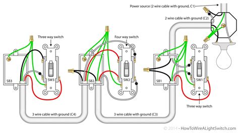 3 Way Switch Wiring Diagram Power At Switch Cadicians Blog