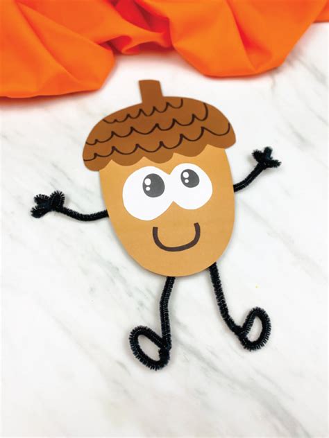 Cute Acorn Craft For Kids Free Template