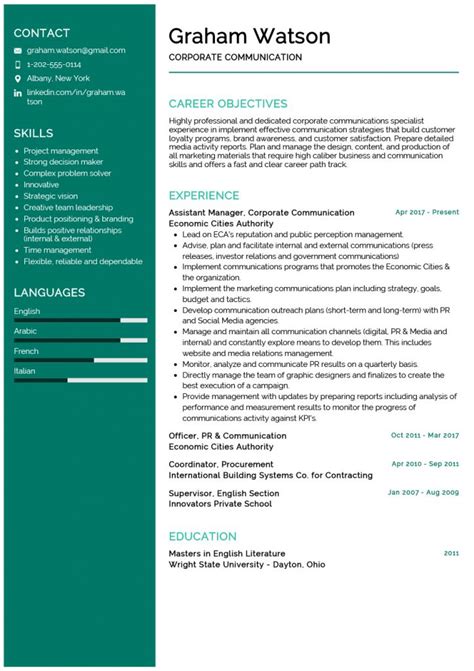 Use bold headers to delineate the sections. Corporate Communication Resume Sample 2020 - MaxResumes