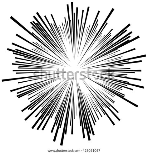 Vector Vintage Style Line Burst Rays Stock Vector Royalty Free