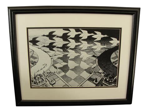 Mc Escher Day And Night Print On Mc Escher Paintings