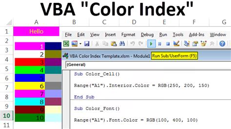 Vba Color Index Top Ways To Use Color Index Property In Excel Vba
