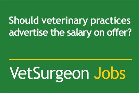 Should veterinary practices advertise the salary on offer? - VetSurgeon