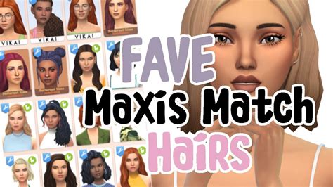 My Fave Maxis Match Hairs Sims 4 Cc Showcase And Links Youtube