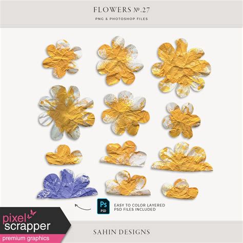Flowers No27 By Elif Şahin Graphics Kit Digital
