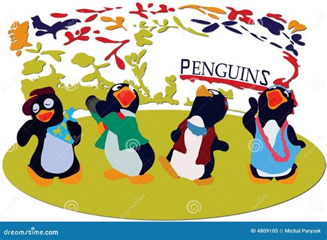 Dancing Penguins Royalty Free Stock Photo Image 4809105