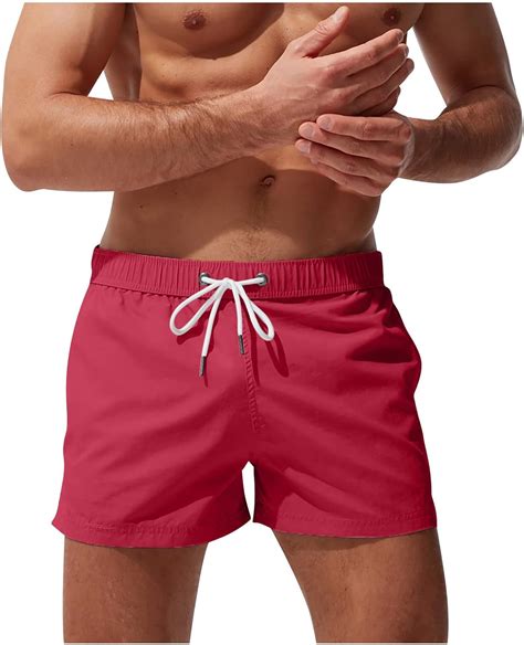Mens Swim Trunks Quick Dry Beach Shorts With Zipper Pockets And Mesh Lining High Quality Low