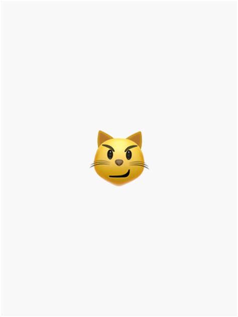 Smug Cat Emoji Sticker For Sale By Kerrino Redbubble