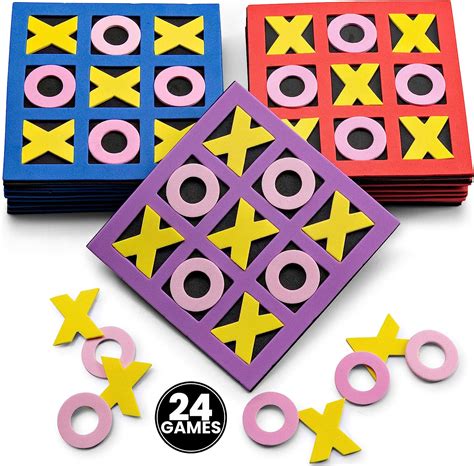 Buy Tic Tac Toe Bulk Pack Of 24 5x5 Foam Tic Tac Toe Mini Board Game