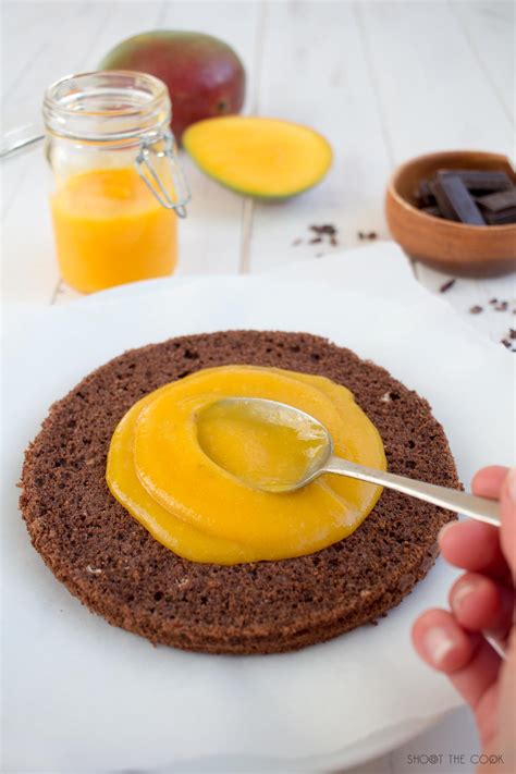 Butter is something that is important to a cake, other. Chocolate Cake with Mango Filling - Shoot the cook - Food ...