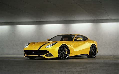 Hd Wallpaper Wheelsandmore Ferrari F12 Berlinetta Yellow Sports Coupe