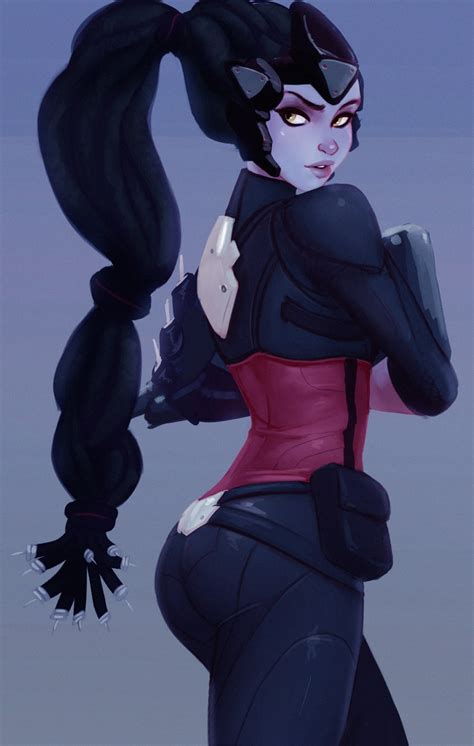 wallpaper illustration digital art anime artwork widowmaker overwatch black widow