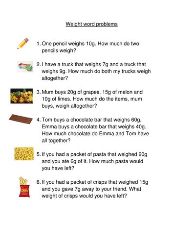 weight word problems year1 by coraliepattenden teaching