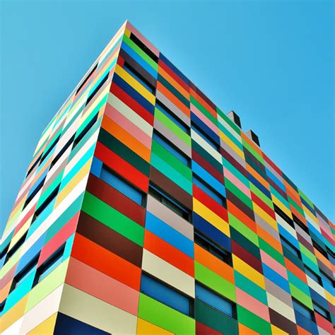 Contemporary Building Blocks Color Blocked Architecture