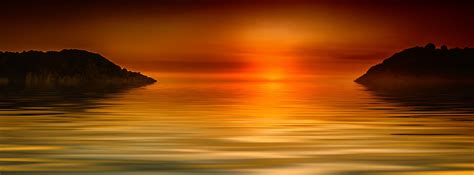 Red-orange sunset over the bay image - Free stock photo - Public Domain photo - CC0 Images