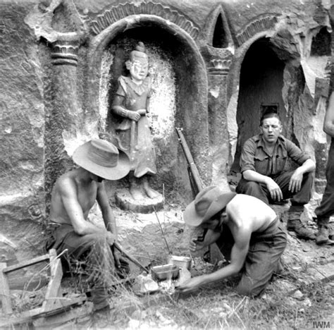 British Soldiers Of The 26th Indian Infantry Division Prepare A Meal