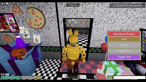 Archived Nights Fnaf Roleplay Roblox Springlock Fail Springbonnie