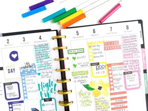 Colorful January Weekly Pages In Two Of Our Classic Happy Planners