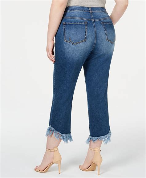 Inc International Concepts Inc Plus Size Fringe Hem Cropped Jeans
