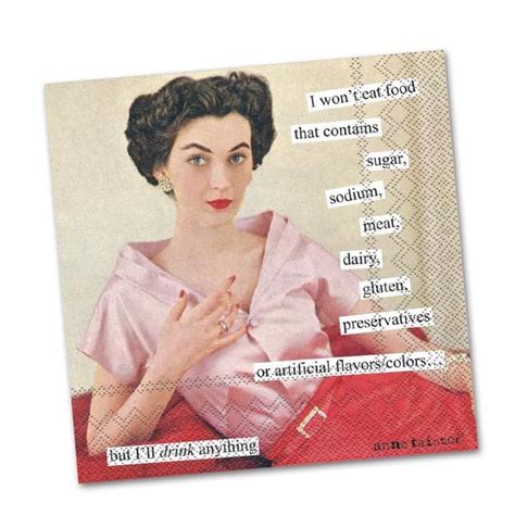 I Wont Eat Funny Cocktail Napkins By Anne Taintor Anne Taintor