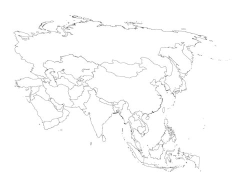 Printable Blank Map Of Asia That Are Comprehensive Roy Blog