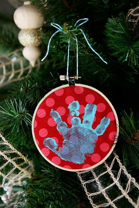 Make A Baby Handprint Ornament Dollar Store Crafts