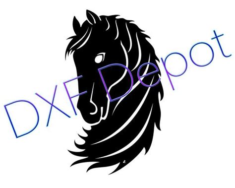 Horse Dxf Format Cnc Cut File Vector Art Clip Art