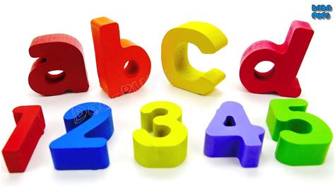 Abcde And 12345learning Alphabet And Numberswooden Letters And Numbers