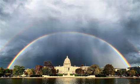 Rare Supernumerary Rainbow Shines Over Washington Dc The
